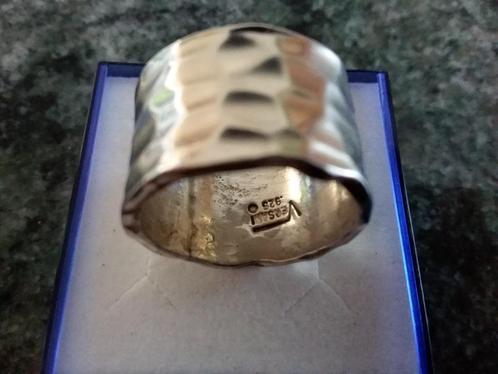Zilveren zware, massieve hamerslagring van Versani, Sieraden, Tassen en Uiterlijk, Ringen, Zo goed als nieuw, Heer, 19 tot 20