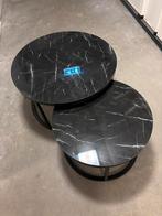 Te koop mooi zwarte marmer salontafel set, Huis en Inrichting, Tafels | Salontafels, Ophalen, Kunststof, Marmer, 50 tot 100 cm