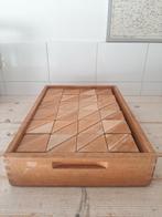 Set grote blank houten blokken in houten kist 48-delig, Ophalen of Verzenden, Zo goed als nieuw