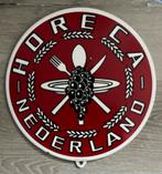 Emaille bord Horeca-Nederland van Langcat Bussum, Verzamelen, Merken en Reclamevoorwerpen, Ophalen of Verzenden, Gebruikt, Reclamebord