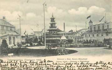 (304-202-009) Groningen Tentoonstelling Groningen 1903 Gebou beschikbaar voor biedingen