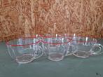 6 Duralex Red rim glaasjes, Ophalen of Verzenden