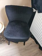 Zwart velvet stoeltje, Ophalen of Verzenden, Gebruikt, Zwart, Overige typen