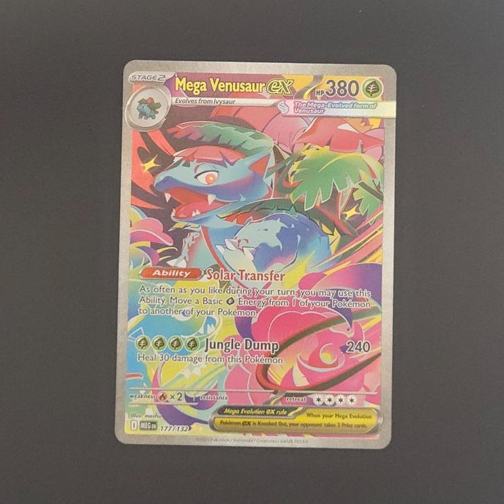 Mega Venusaur ex (MEG 177), Hobby en Vrije tijd, Verzamelkaartspellen | Pokémon, Zo goed als nieuw, Losse kaart, Ophalen of Verzenden