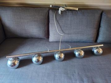 '70's style hanglamp bolletjes rvs 