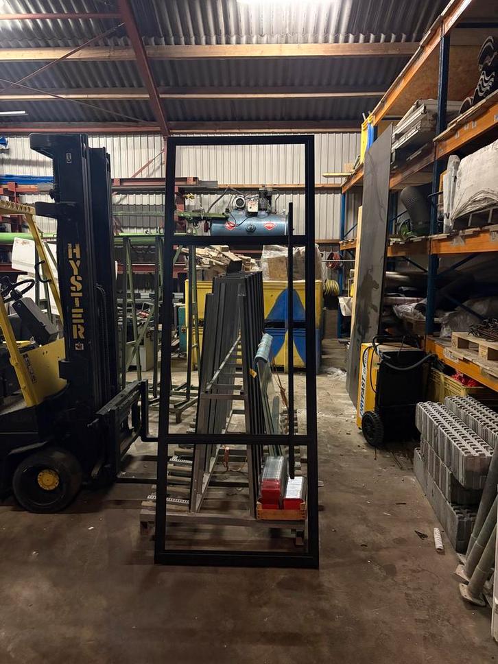 Stalen Taatsdeur RAL 9005 met Gelaagd Glas - Nieuw, Doe-het-zelf en Verbouw, Glas en Ramen, Nieuw, Overige typen, 160 cm of meer