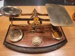 Antieke Postkantoor Weegschaal met Gewichten, Antiek en Kunst, Ophalen of Verzenden