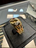 14k Gouden Slangenring met Briljant & Robijn, Sieraden, Tassen en Uiterlijk, Ringen, 18 tot 19, Ophalen of Verzenden, Zo goed als nieuw