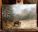 Wild schilderij 30x40   canvasdoek, Antiek en Kunst, Ophalen of Verzenden
