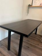 Zwarte eettafel voor 4 personen, Huis en Inrichting, Tafels | Eettafels, Ophalen, Zo goed als nieuw, Rechthoekig, 50 tot 100 cm