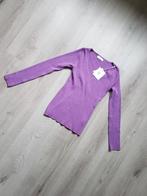 Top rib stof paars maat M/L, Verzenden, Nieuw, Paars, Lange mouw