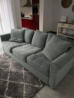 Groene bank met hockers, Huis en Inrichting, Ophalen, Gebruikt, 125 cm of meer, Stof