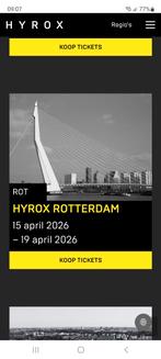 2 tickets Rotterdam Hyrox doubles women open op woensdag, Tickets en Kaartjes, Evenementen en Festivals, Twee personen