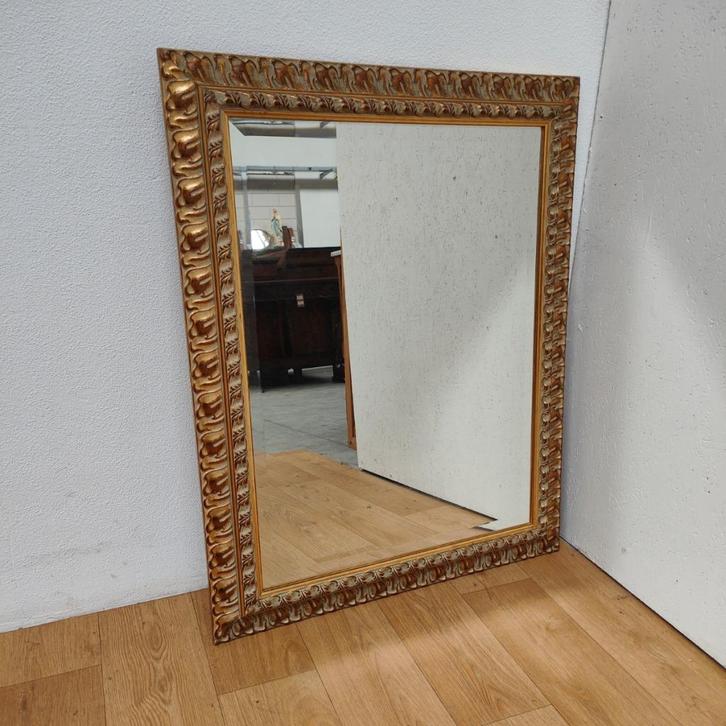 Vintage facet geslepen spiegel schouwspiegel 808, Huis en Inrichting, Woonaccessoires | Spiegels, Gebruikt, Rechthoekig, Ophalen of Verzenden