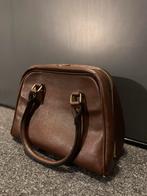 Elegante bruine lederen handtas - bijna nieuw!, Ophalen of Verzenden, Zo goed als nieuw, Bruin, Handtas