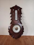 Houten Weerstation met Barometer, Antiek en Kunst, Curiosa en Brocante, Ophalen of Verzenden
