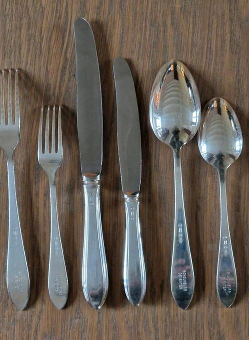 Gero p618 puntfilet, verzilverd, losse delen., Antiek en Kunst, Antiek | Bestek, Ophalen of Verzenden