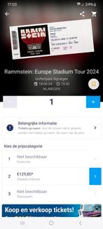 3 Rammstein tickets 18 juni staanplaatsen, Tickets en Kaartjes, Twee personen