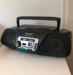 Sharp QT-CD111 draagbare radio cd cassette deck boombox, Ophalen of Verzenden, Zo goed als nieuw, Radio