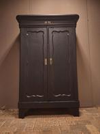 Zwarte biedermeier meidenkastje kledingkastje bezorgen mogel, Antiek en Kunst, Antiek | Meubels | Kasten, Ophalen of Verzenden
