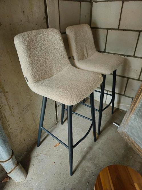 Barkrukken label 51 in teddy stof, Huis en Inrichting, Barkrukken, Gebruikt, Ophalen