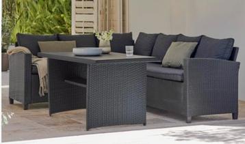 Loungeset 6 persoon. Hoekbank met tafel. beschikbaar voor biedingen