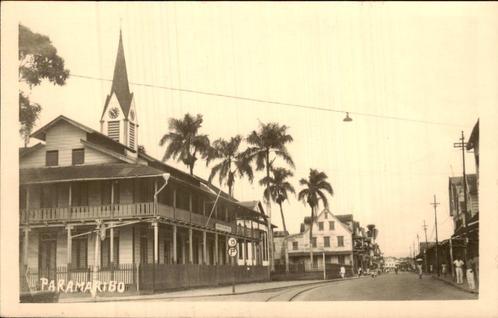 Fotokaart - Paramaribo, Verzamelen, Ansichtkaarten | Buitenland, Ongelopen, Voor 1920, Ophalen of Verzenden