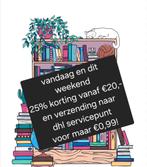 25% korting op alles bij besteding v €20,- of meer, Verzenden