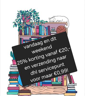 25% korting op alles bij besteding v €20,- of meer beschikbaar voor biedingen
