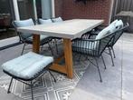 Zgan tuintafel met 6 stoelen, Ophalen, Zo goed als nieuw, 6 zitplaatsen, Tuinset