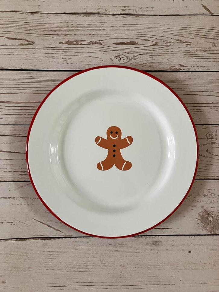 Hema emaille bord kerst, Huis en Inrichting, Keuken | Servies, Nieuw, Bord(en), Blond Amsterdam, Ophalen