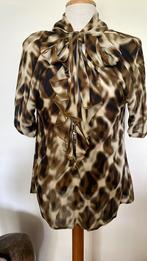 Just Cavalli zijden blouse met strik zgan m 36/ 38, Ophalen of Verzenden, Zo goed als nieuw, Maat 36 (S)