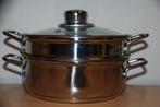 Pan met ook inzetpan en deksel., Huis en Inrichting, Keuken | Potten en Pannen, Ophalen of Verzenden, Gebruikt, Rvs, Overige typen