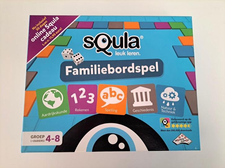 Squla familiebordspel, Hobby en Vrije tijd, Gezelschapsspellen | Bordspellen, Zo goed als nieuw, Een of twee spelers, Drie of vier spelers