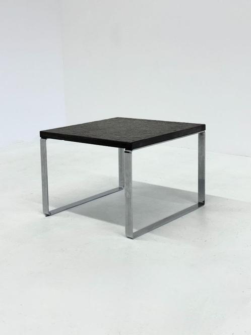 Brutalistische salontafel met Leistenen blad van Peter Draen, Antiek en Kunst, Antiek | Meubels | Tafels, Ophalen