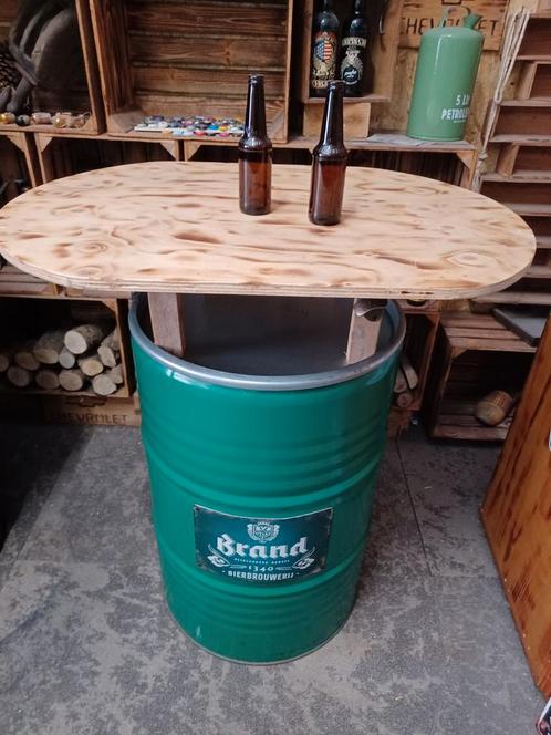 Brand bier Sta-tafel, Verzamelen, Biermerken, Reclamebord, Plaat of Schild, Brand, Ophalen