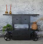 Industrieel dressoir metaal zwart industriële kast - Sale!, Huis en Inrichting, Kasten | Dressoirs, Ophalen, 150 tot 200 cm, Nieuw