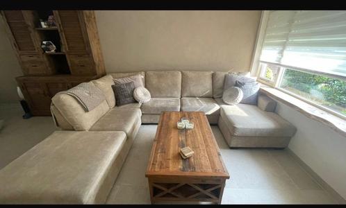 U-bank, Huis en Inrichting, Banken | Bankstellen, Gebruikt, Hoekbank, Vierpersoons of meer, 300 cm of meer, 150 cm of meer, Overige materialen