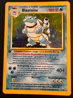 Blastoise 1st edition base set 2/102 met swirl, Verzenden, Gebruikt, Losse kaart, Foil