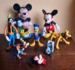 8 kleurrijke disney figuren micky donald pluto goofy, Ophalen of Verzenden, Overige figuren, Zo goed als nieuw, Beeldje of Figuurtje