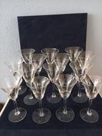 Antiek geslepen glas servies 14 delig, Antiek en Kunst, Ophalen of Verzenden