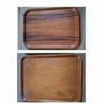 2 stuks vintage houten Zweedse dienbladen '60/'70, Ophalen of Verzenden, Gebruikt, Rechthoekig, Hout