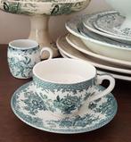 Royal Tunstall, kop en schoteltje, petrol, Antiek en Kunst, Ophalen of Verzenden