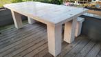 Zelfgemaakte tuintafel incl bankje, Tuin en Terras, Tuintafels, Ophalen, Gebruikt, Rechthoekig, Hout