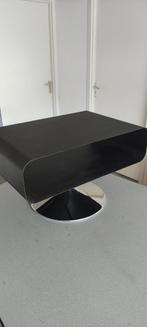 Moderne zwarte TV tafel chroomvoet, Ophalen, 50 tot 100 cm, Minder dan 100 cm, Modern