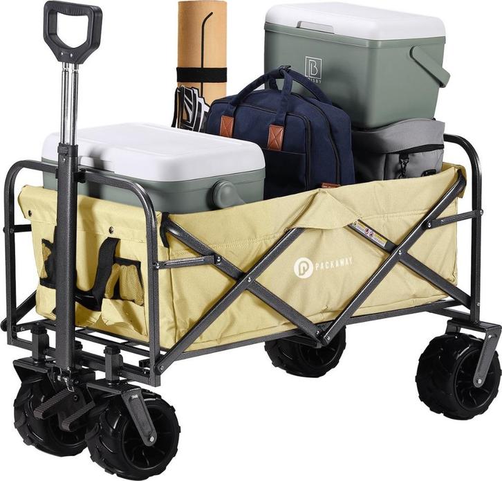 Packaway Opvouwbare Bolderkar TAUPE of BLOK 80KG - NIEUW, Caravans en Kamperen, Bolderkarren, Nieuw, Opvouwbaar, Ophalen