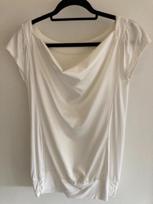 Roomwitte Top  - maat XS - merk onbekend, Kleding | Dames, Tops, Gedragen, Maat 36 (S), Wit, Korte mouw, Ophalen of Verzenden