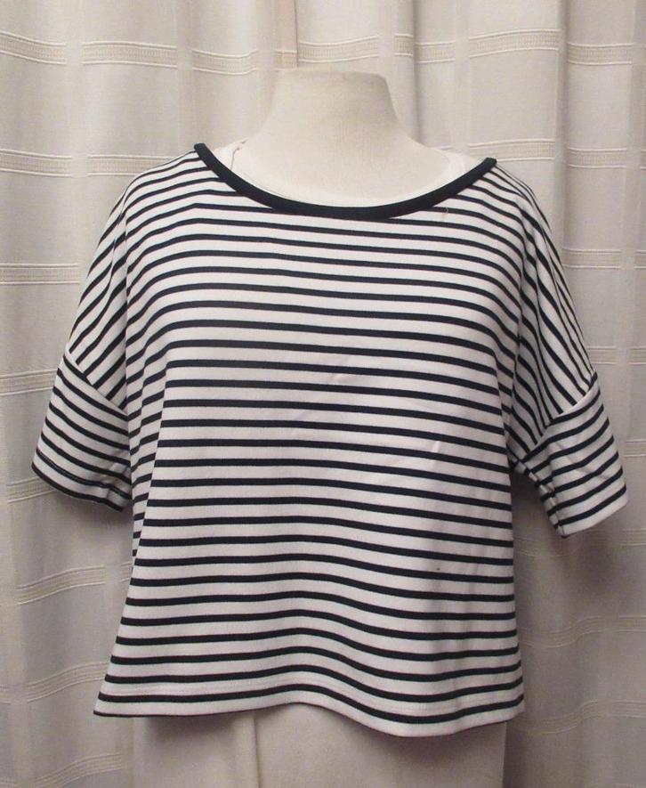 Blauw wit gestreept shirt merk Sophia Perla maat L A34, Kleding | Dames, T-shirts, Zo goed als nieuw, Maat 42/44 (L), Blauw, Korte mouw