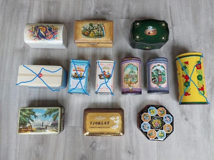 Diverse retro koek en chocolade trommels voor de verzamelaar, Verzamelen, Retro, Huis en Inrichting, Ophalen of Verzenden