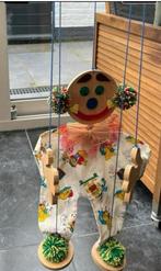 Marionet Pop Clown Hout 45 cm. of   Zak met Bouwstenen zgan, Ophalen of Verzenden, Zo goed als nieuw, Overige merken